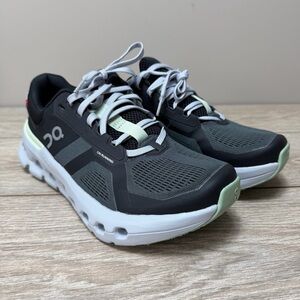 On Running Cloudrunner 2 Shadow/Lima Comfort Road Running Shoe Womens Size 7.5